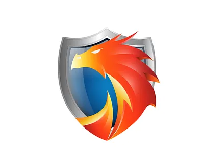 Dragon Shield animal beast branding dragon gradient illustration logo medieval mythical mythology protection reptile shapes shield vector