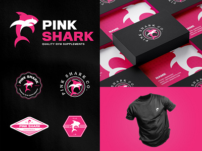 Pink Shark Logo, Badges & Mockup Designs badges brand design brand identity branding business card design graphic design logo logo design logo designer logo designs logodesign logodesigner logodesignersclub logodesigns logofolio logos mockup mockups shark