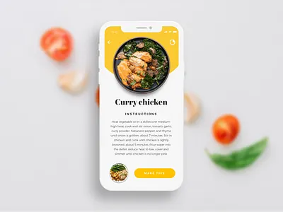 Recipe detail screen challenge clean design food food and drink fun ios serif simple typography ui ux