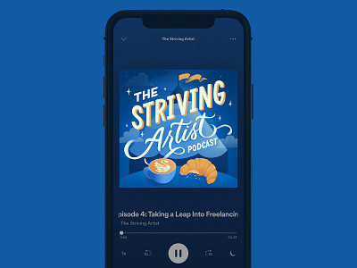 The Striving Artist Podcast Cover concept creative food hand lettering illustration lettering podcast podcast art podcast cover podcast logo podcasts procreate typography