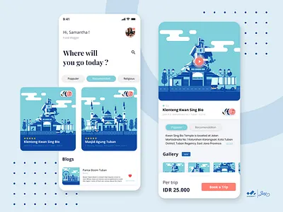 City tour of Tuban App #2 adobe adobe experience design adobe xd adobexd app best branding design experience flat icon illustration playoffs tuban ui ux warmup web website winner