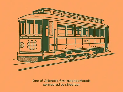 SW.ATL.GA (WIP) atlanta branding design illustration streetcar swatl swatlga train