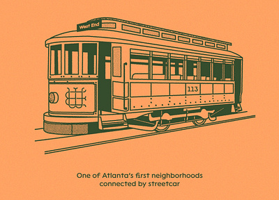 SW.ATL.GA (WIP) atlanta branding design illustration streetcar swatl swatlga train