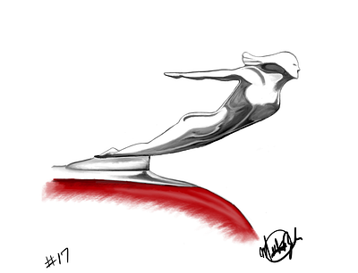 ornament 1936 cadillac car car hood illustration
