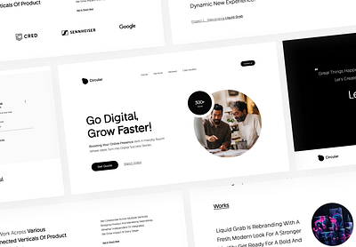 Digital agency landing page agency clean design graphic design home home page landing page ui ux web webdesign