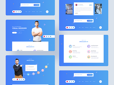 Personal Portfolio, CV & Resume Template bio branding cv cv design cv resume landingpage personal portfolio portfolio product resum resume template typography ui ux vcard