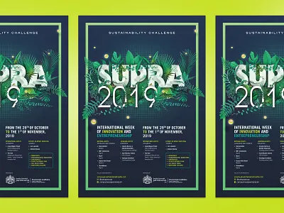 Supra2019 Poster green identity lubalin poster