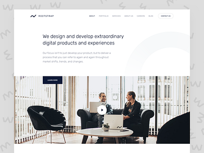 RS - website agency bold clean design exlporation frontend hellohello hero interface landing minimal rootstrap simple simplicity ui ux web website