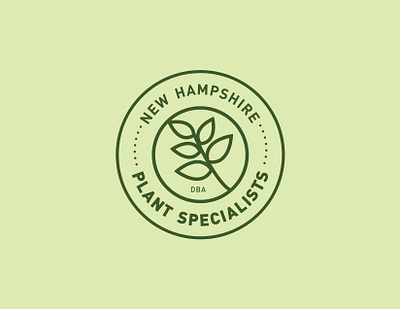 New Logo for NH Plant Specialists branding identity landscape design logo monochrome plants typography