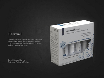 carewell derma / logo & packaging design branding logo packaging