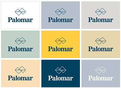Palomar abstract brand branding color design icon logo logo design mountain type typography