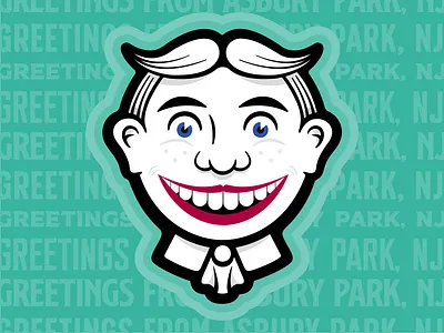 Tillie Modernized asbury park asbury park nj asbury park tillie coney island garden state illustration logo mascot mascot logo new jersey nj palace amusements tillie tillie face tilly wonder bar