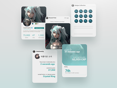 Profile Card card design cards design discord product design profile card profile design ui