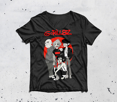 Gorillaz Front T-Shirt Mockup 2 dgorillaz 2 dgorillaz branding design fashion gorillaz graphic graphic design icon murdocgorillaz noodlegorillaz photoshop russelgorillaz russelgorillaz