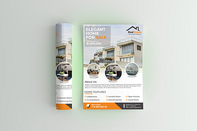 Real Estate Flyer Template adobefaysal advertisement branding business advertising clean flyer design flyer design free flyer template professional flyer real estate real estate agent real estate branding realestate