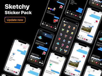 Big UPDATE!!! app app icon apple black blur branding clean color dark mode design graphic design icon ios ipad ipados iphone message sticker ui ux