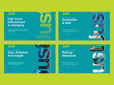 Just. All the screens to show the concept accesible analytics colorfull court data homepage legal lessismore minimalist safe webdesign