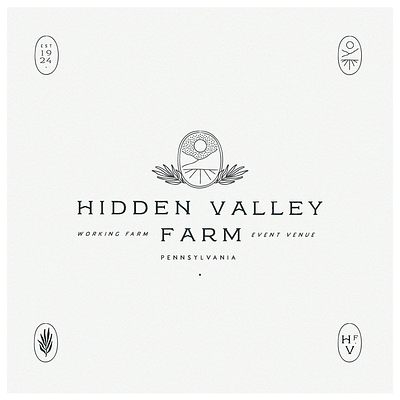 Hidden Valley Farm branding event farm logo lynx philadelphia plant sun typography valley venue