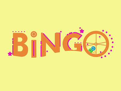 Bingo bingo casino fun gaming logo orange wordmark yellow