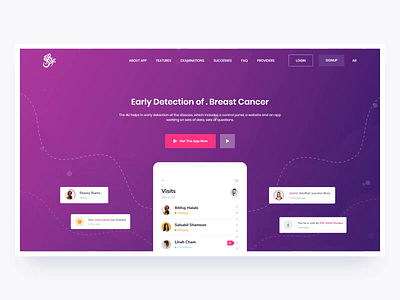 Breast Cancer Landing Page Interaction animation breast cancer css3 development homepage illustration interaction interface js landingpage motion site of the day smooth ui ux