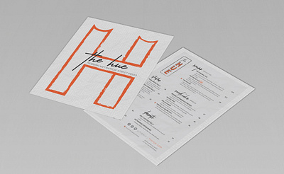 The Hue Menu branding design logo menu menu design restaurant restaurant branding restaurant menu