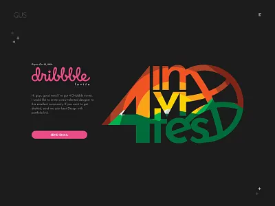 Dribbble Invite adobeuxd adobeuxd branding design dribbble girard gustavo interface invite mobile sketch ui ux web