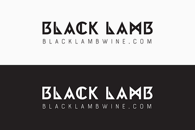 Black Lamb Wine brand branding logo tonyvoorhees type typography