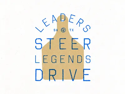 Cattle Feeders Hall Of Fame advertising cattle cowboy illustration lettering overprint san antonio texas texture textured type typography