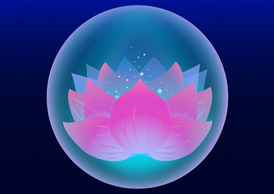 Mysterious Lotus affinity designer art fantasy glow illustration lotus mysterious vector