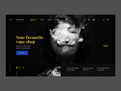 VapeMadness - Vape Shop adobexd concept e commerce header landing page modern ui userinterface ux website