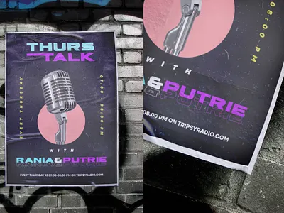 Thurs-talk | Radio talk aesthetic branding design logo poster radio