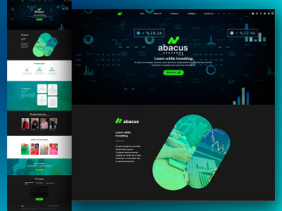 Abacus Exchange / Landing Page - Web Design + Wordpress abacus adobexd landing page design raylin stock market uidesign webdesign website wordpress