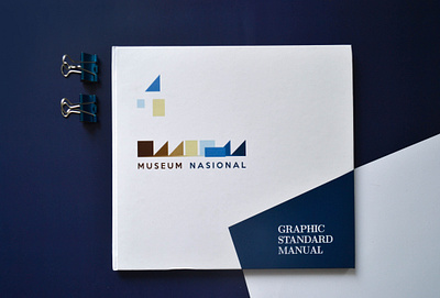 Re-branding Museum Nasional - Graphic Standard Manual architecture brand book brand design brand guideline branding building design elegance geometic gsm identity logo logo design minimalist museum place square triangle triangles visual identity