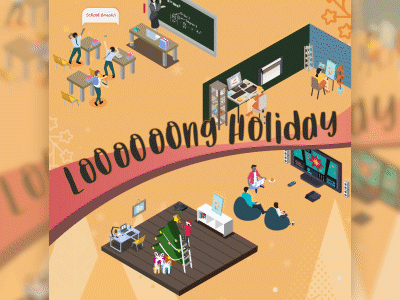 It's a Looooong Holiday For Malaysia soon animation design holiday illustration motion motion design vector