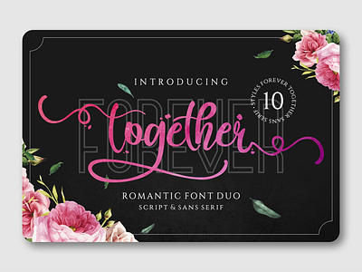 Forever Together Duo design font font awesome font duo fonts handlettering logo logotype love font sans serif script font script lettering