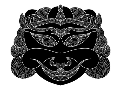 Ornament Ethnic Mask Decorative - 4 art artwork decorative design drawing illustration line art ornament stained glass vintage
