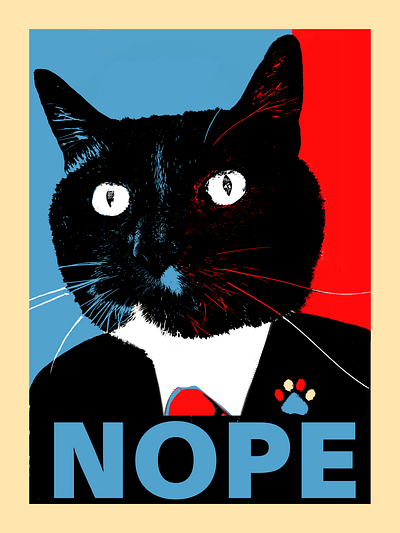 Spaghetti 2020 black cat campaign cat design digital art dribbbleweeklywarmup election graphic design poster spaghetti2020 tuxedo cat vote weekly challenge weekly warm up