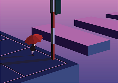 Across the road illustration