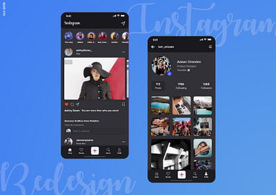 Instagram(Dark mode) 2019 instagram mobile ui ui uidesign user experience user inteface userexperience userinterface ux uxui