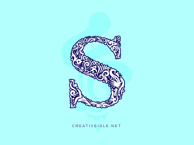 Letter S Mandala Look alpona colorful concept cool design floral flower illustration letter logotype mandala modern s s letter s logo vector