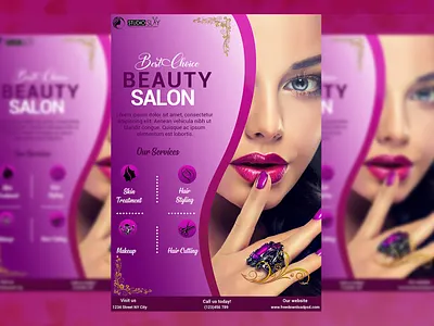 BEAUTY SALON Flyer PSD Template beautiful girl beauty beauty salon fashion fashion business flyer fashion business flyer fashion flyer flyers girl