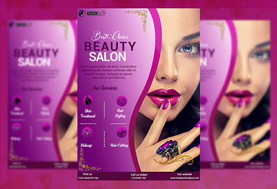 BEAUTY SALON Flyer PSD Template beautiful girl beauty beauty salon fashion fashion business flyer fashion business flyer fashion flyer flyers girl