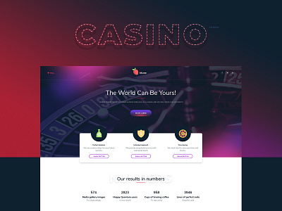 Casino theme branding design identity site sites template ui ux web web design