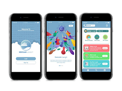 Apps Sekolah Langit app design ui ux