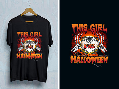 This Girl Loves Halloween abstract abstract art art behance behance project branding daily 100 challenge design dribbble dribbble best shot follow girl halloween illustration loves print design tshirt art tshirtdesign typography vector