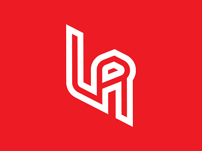 L.A. branding design graphic design icon letter work linework logo logo design monogram typography