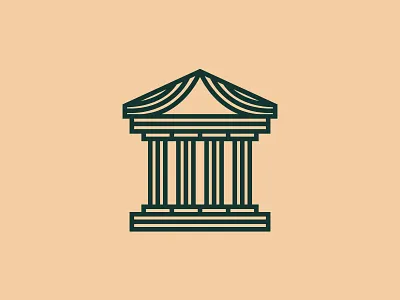Greek temple branding design graphic design icon illustrator linework logo logo design monogram vector