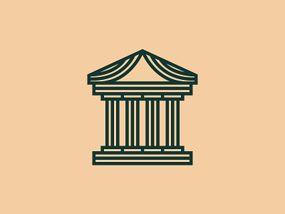 Greek temple branding design graphic design icon illustrator linework logo logo design monogram vector