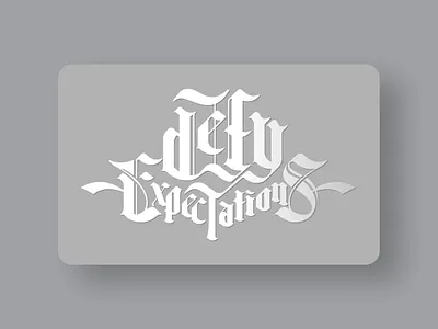 Defy Expectations branding concept design icon illustration logo tattoo typography vector