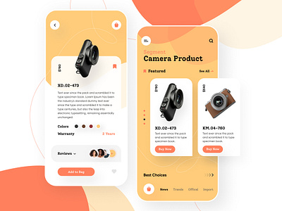 Camera Product 2019 trand app app design appdesigner application camera app camera product colourful ecommerce app ecommerce design icon illustration ios app minimal mobile product responsive shape typography vector